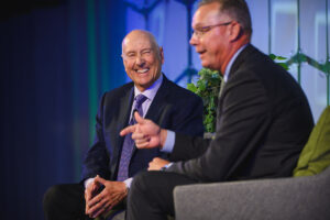 Bill Nasgovitz, 2025 Keynote Speaker, sitting during an interview